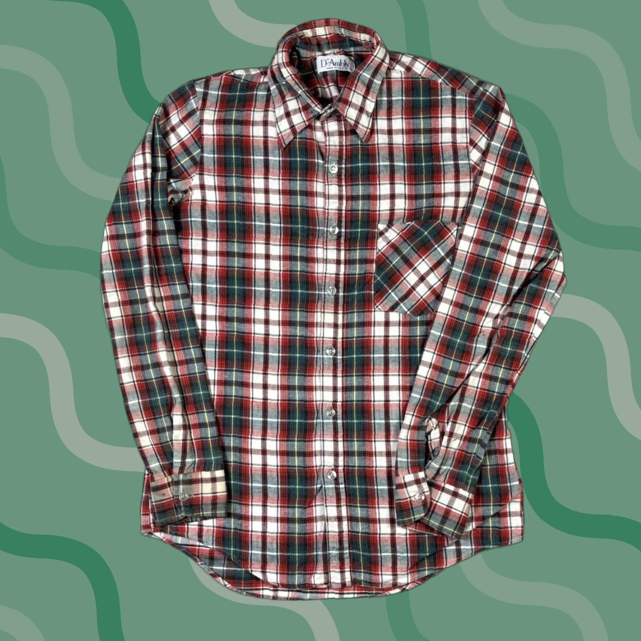 Vintage VINTAGE Dambly Shirt Button Up Flannel Plaid Red M 90s Size US M / EU 48-50 / 2 - 1 Thumbnail