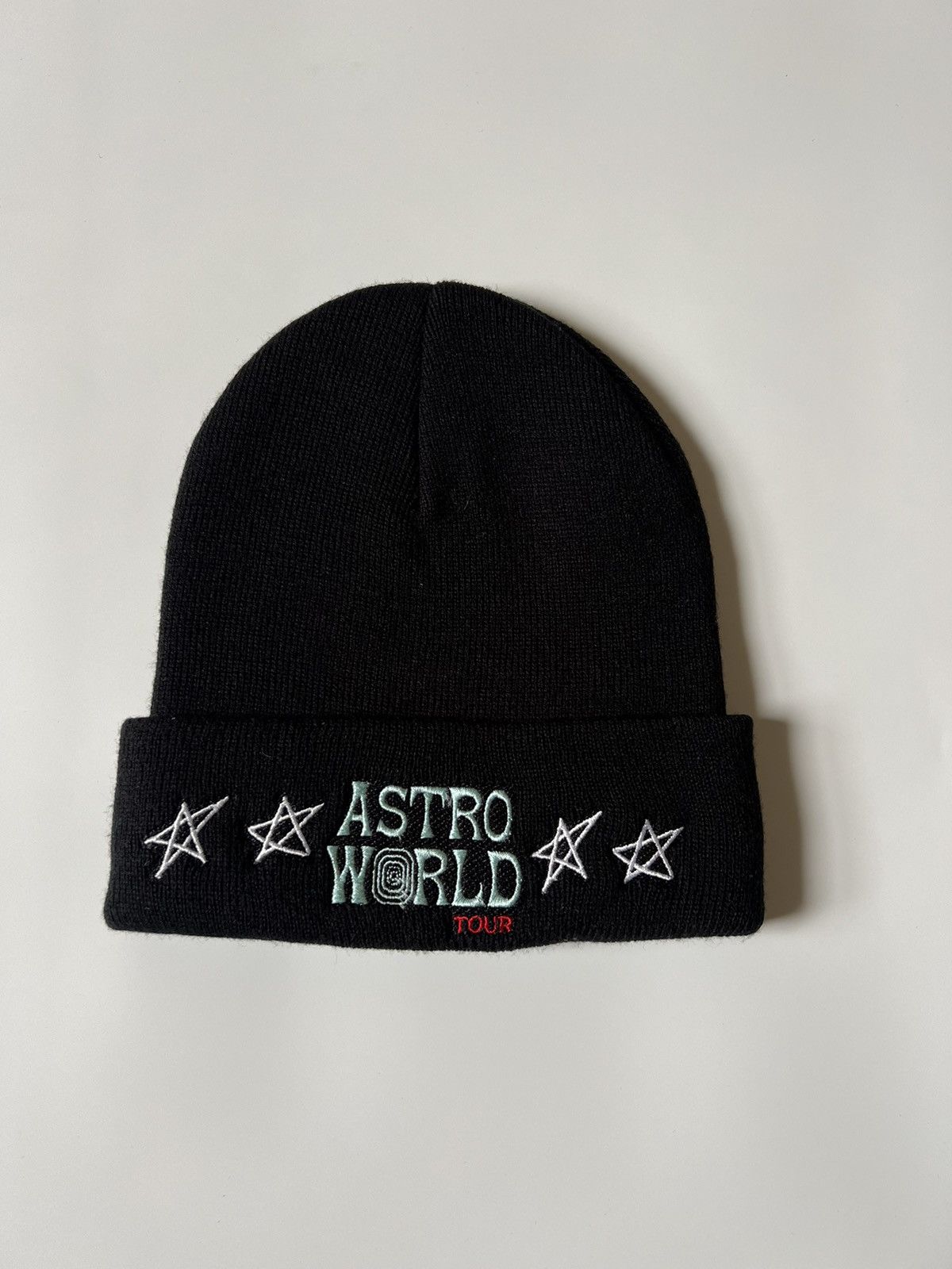 image of Travis Scott Astroworld Beanie in Black, Men's