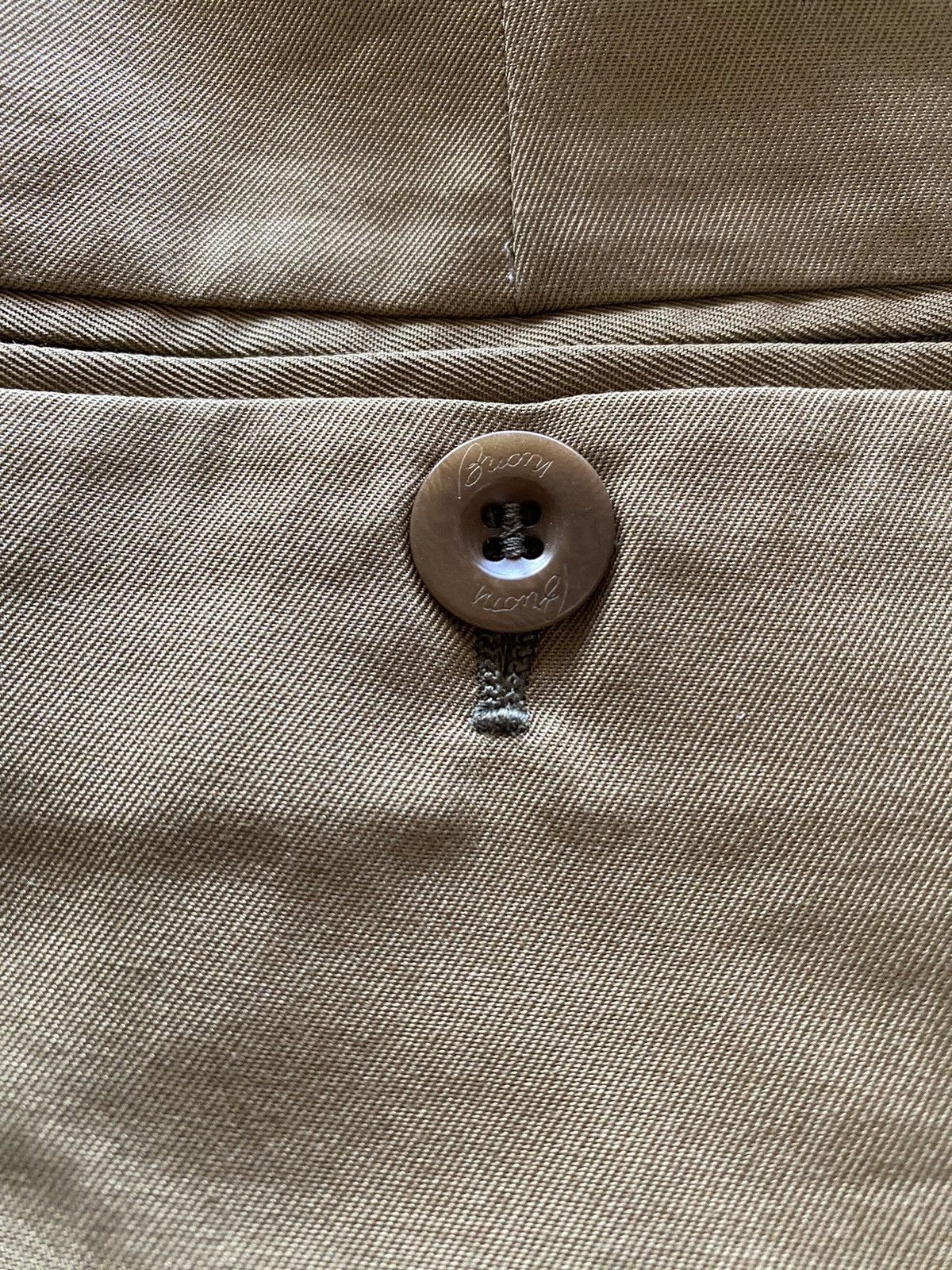 Brioni Brioni 🇮🇹 brown cortina cotton dual pleat dress slacks New Size 38R - 8 Thumbnail