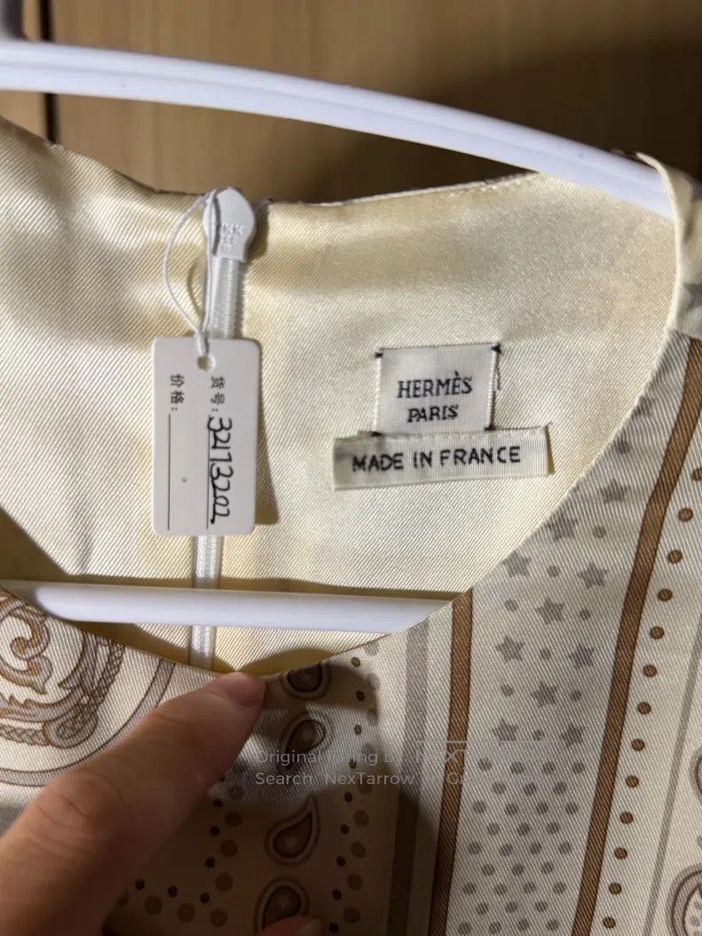 Hermes Hermes Long-sleeve dress in beige and brown color, retro f Size XS / US 0-2 / IT 36-38 - 3 Thumbnail