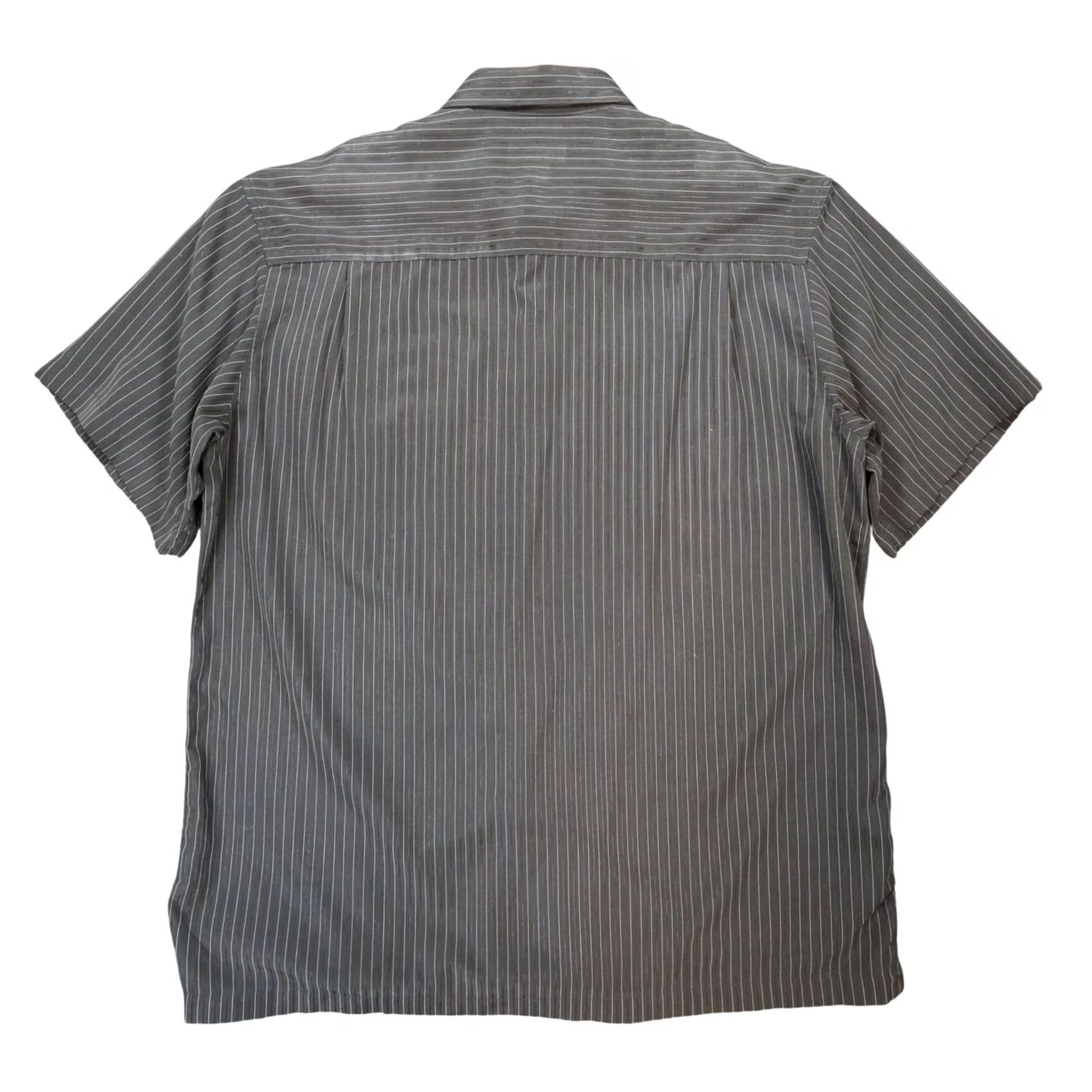 Marcs Marc Edwards Button Front Shirt Mens XL Black Excellent Pinstripe Microfiber Short Sleeve Casual Workwear Button-Up Size US XL / EU 56 / 4 - 2 Thumbnail