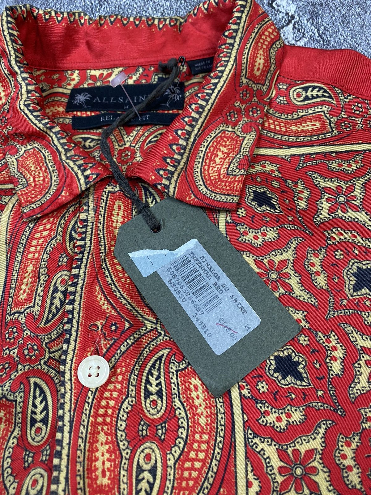 Allsaints Allsaints Brand New Red Shirt Relaxed Fit Size M Size US M / EU 48-50 / 2 - 5 Thumbnail