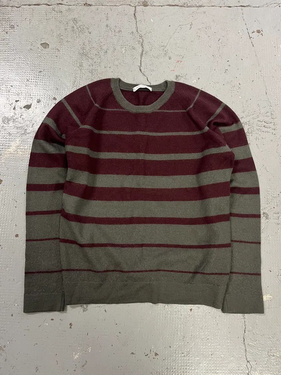 Daniele Alessandrini 2000s Daniele Alessandrini Grey & Purple Wool Sweater Size S / US 4 / IT 40 - 1 Thumbnail