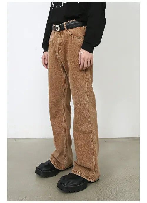 VIBE Brown Flared Denim Jeans Size US 30 / EU 46 - 6 Thumbnail
