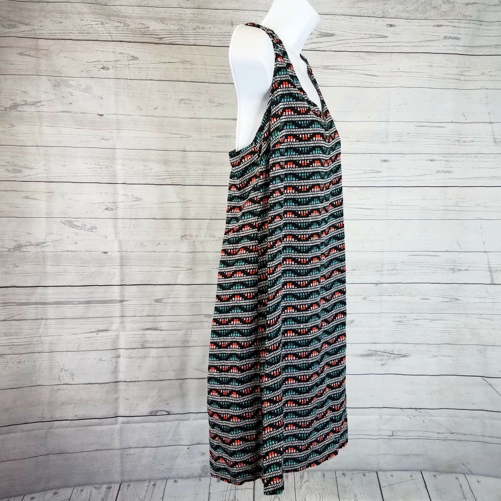 Old Navy Old Navy Womens Dress Sleeveless Scoop Neck Black Red Size S Short Shift Dress Size S / US 4 / IT 40 - 3 Thumbnail