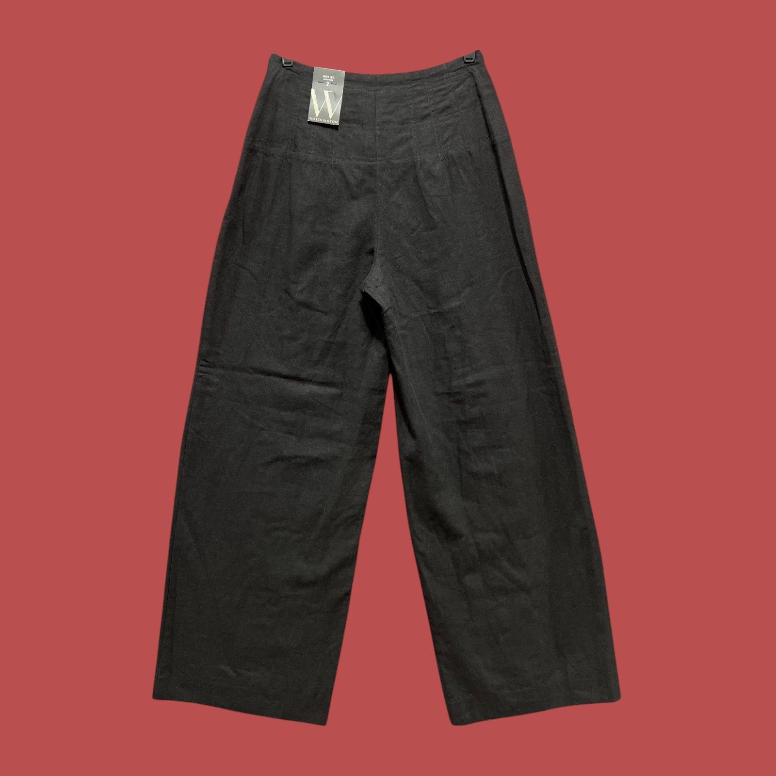 Worthington Worthington - Women's High-Rise Regular Fit Wide - Leg Trous Size 26" / US 2 / IT 38 - 2 Thumbnail