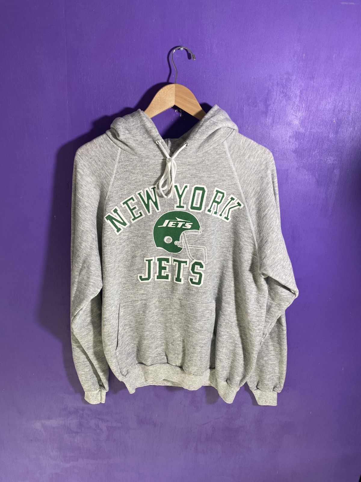Vintage 80s New York jets logo hoodie