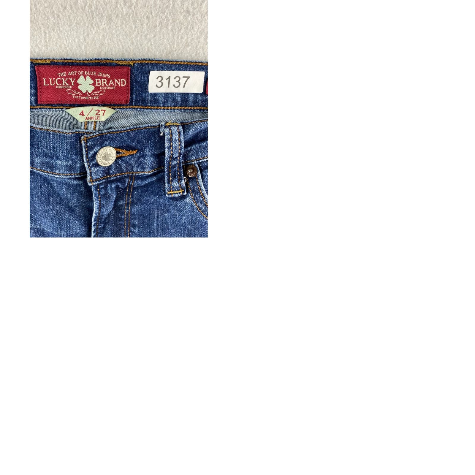Lucky Brand Lucky Brand Jeans Womens 4 Blue Ankle Charlie Skinny Distressed Stretch Denim Shirt? Size 27" / US 4 / IT 40 - 11 Thumbnail