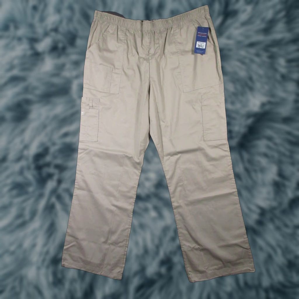 Cherokee Cherokee Scrub Pants Men 2XL Tall Beige Modern Classic NWT NEW Quality Cotton Blend Medical Workwear Size US 39 - 1 Thumbnail