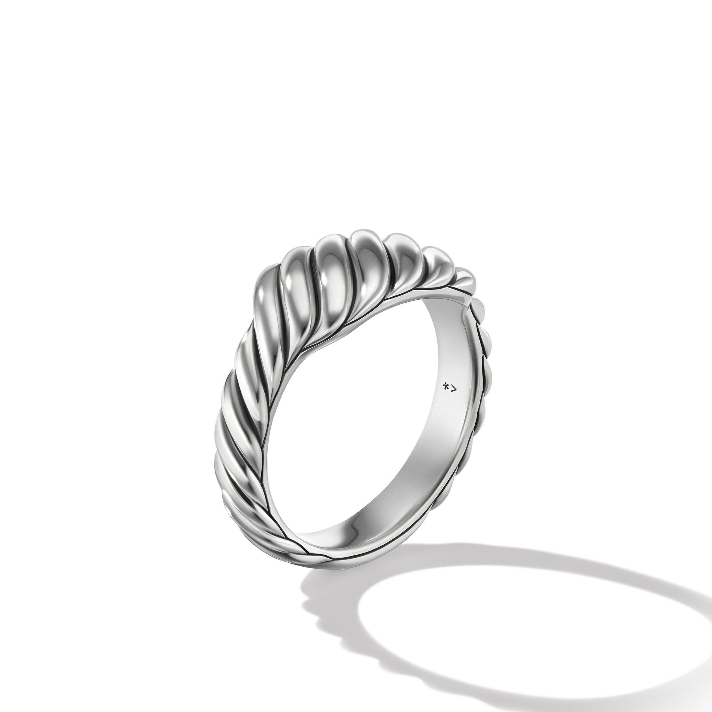 David Yurman o1w1db10325 Sculpted Cable Contour Ring in Sterling Silver Size ONE SIZE - 1 Thumbnail