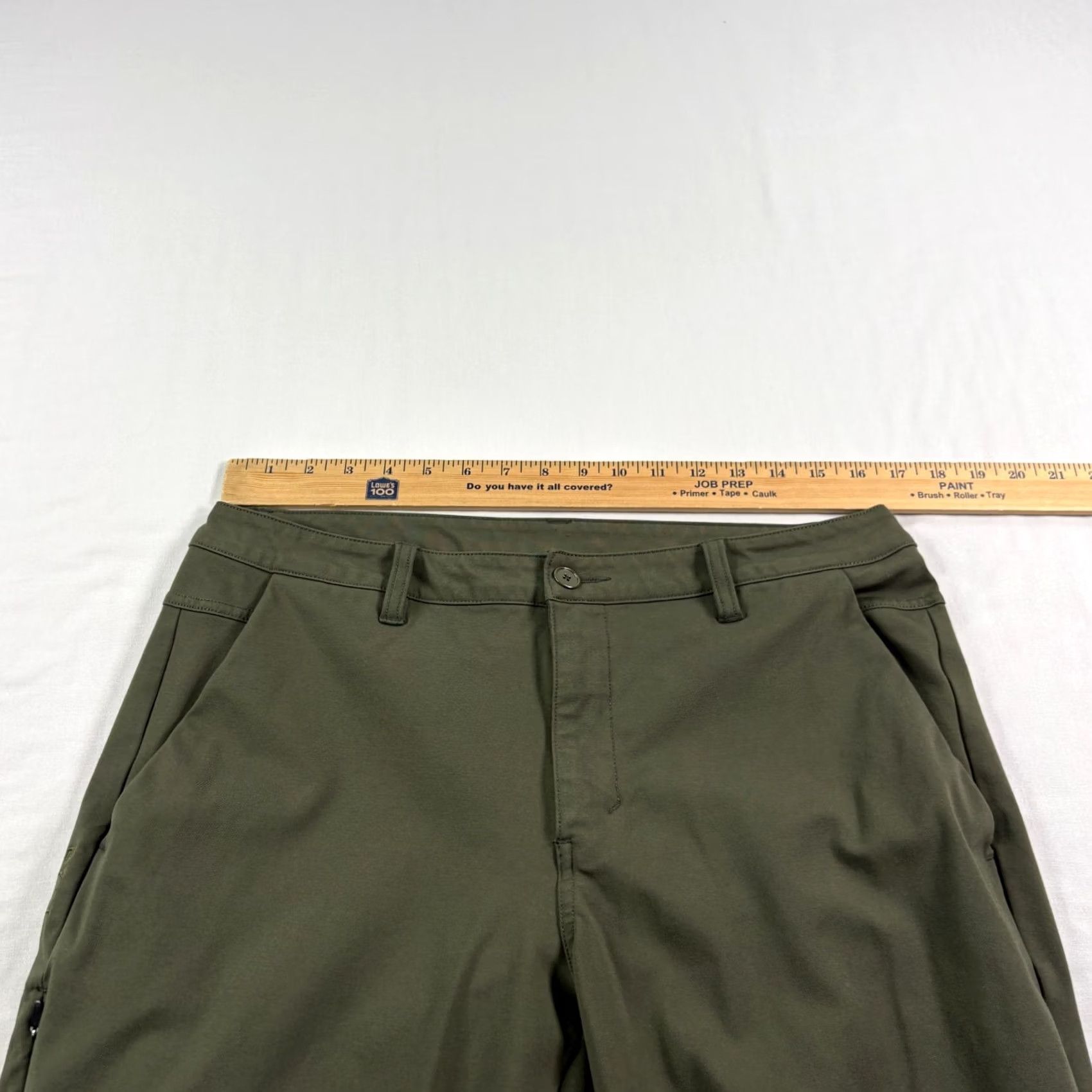 Vintage BYLT Everyday Jogger Pants Mens 36 Green Tapered Stretch Athleisure Slim Front Zip Pants W34 L27 Casual Shoes? Size US 36 / EU 52 - 6 Thumbnail