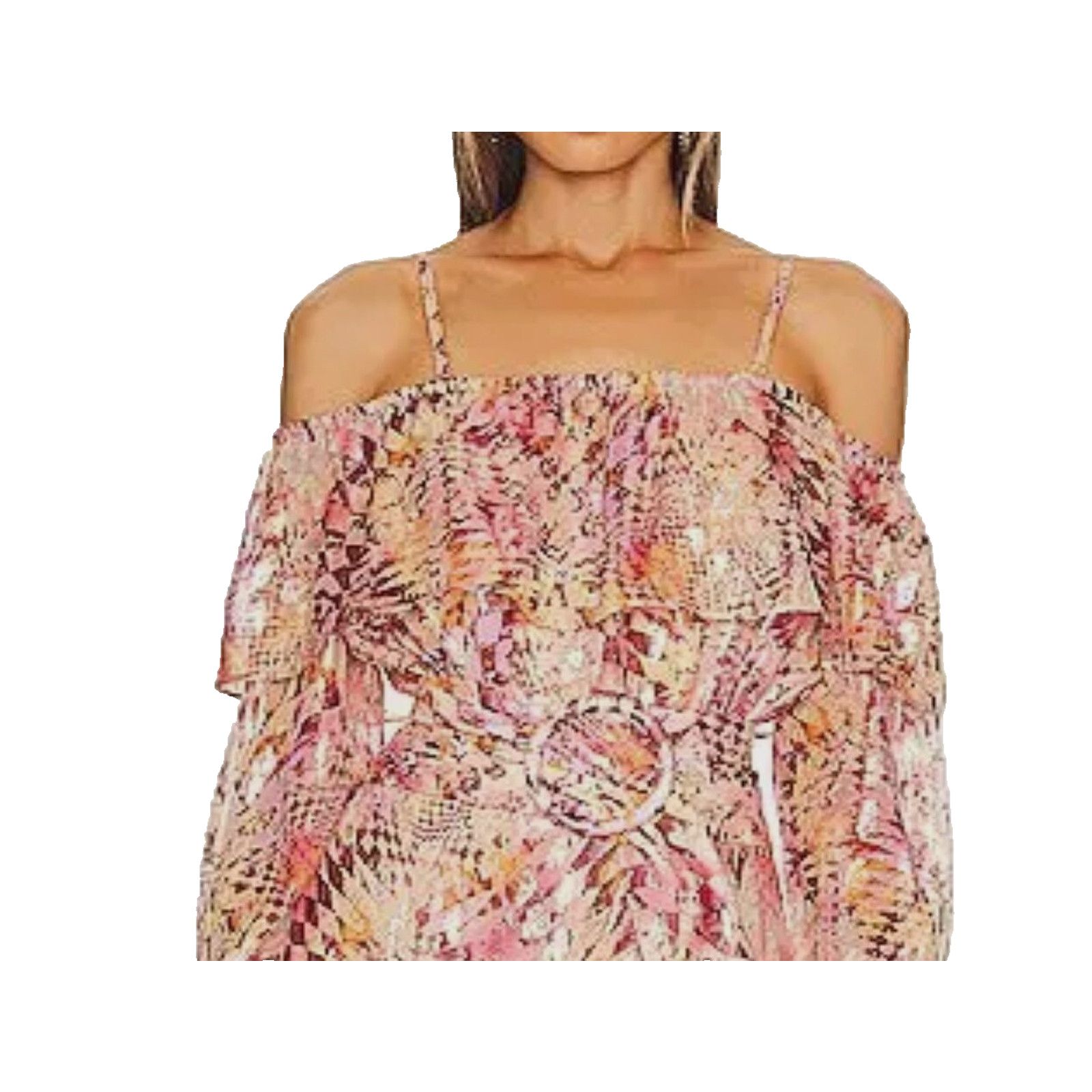 REVOLVE NWT DUNDAS X REVOLVE Silk Metallic Waist Belt Maxi Dress XS Size XS / US 0-2 / IT 36-38 - 3 Thumbnail