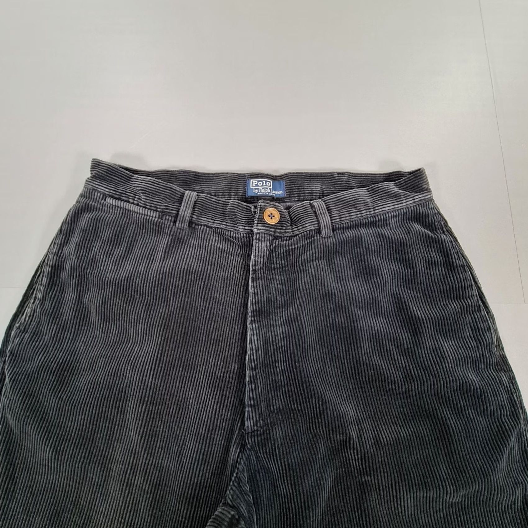 Polo Ralph Lauren VINTAGE Polo Ralph Lauren Trousers Mens W35 L32 Black Corduroy Made In USA Size US S / EU 44-46 / 1 - 2 Thumbnail
