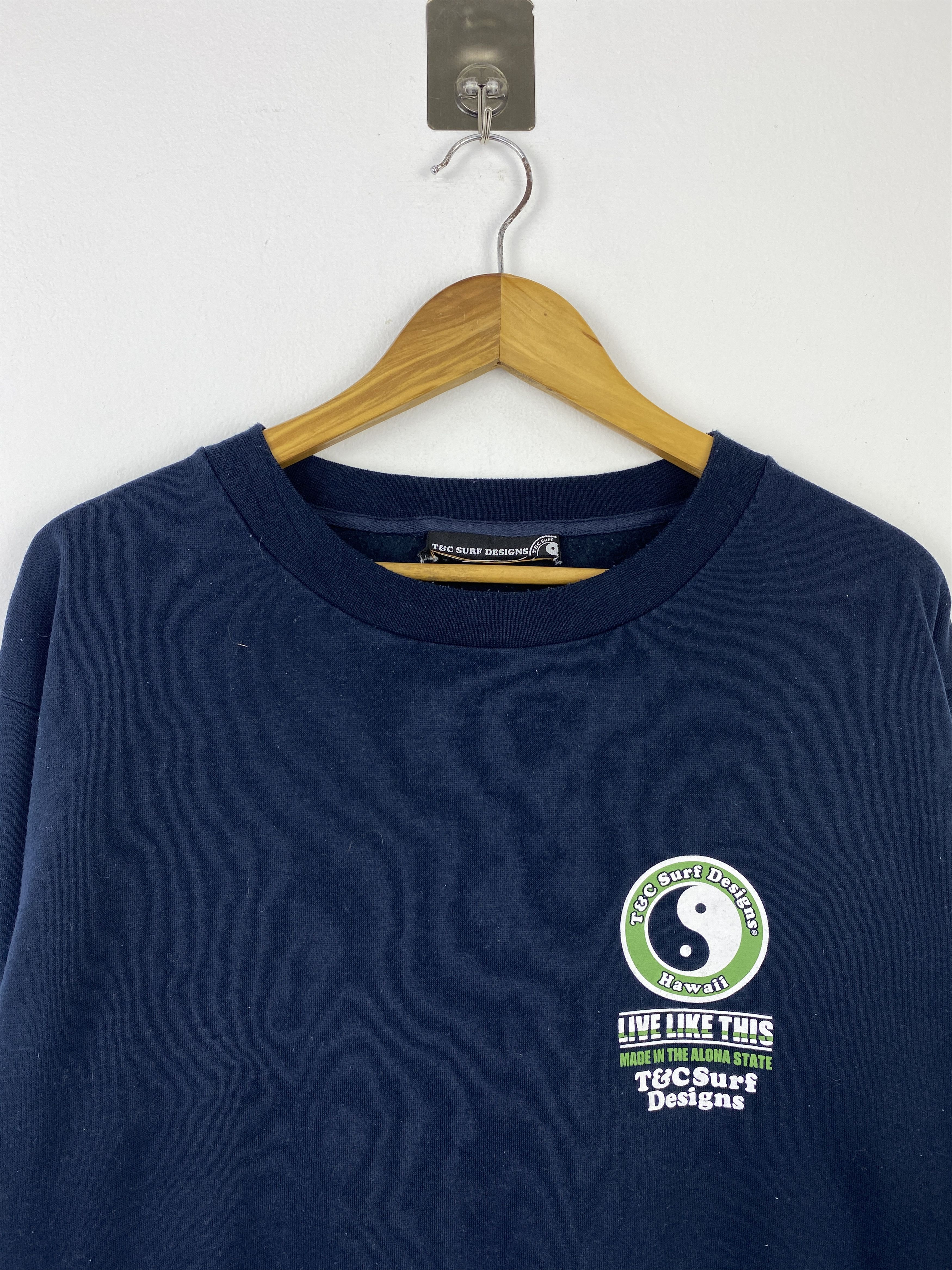 Japanese Brand Vintage T&C Surf Designs Hawaii Yin Yang Crewneck BP0045 Size US XL / EU 56 / 4 - 2 Thumbnail