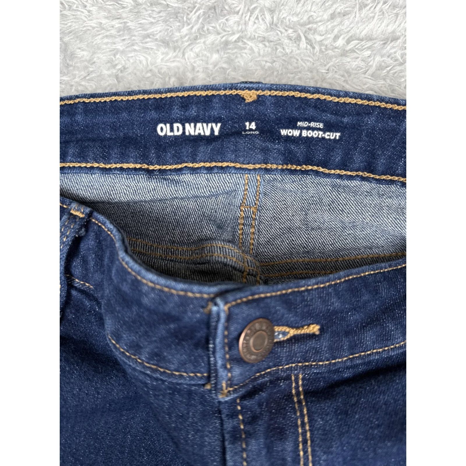 Old Navy Old Navy Jeans Womens 14 Long Blue Wow Boot Cut Stretch Denim 33x33 Size 36" / US 14 / IT 50 - 6 Thumbnail