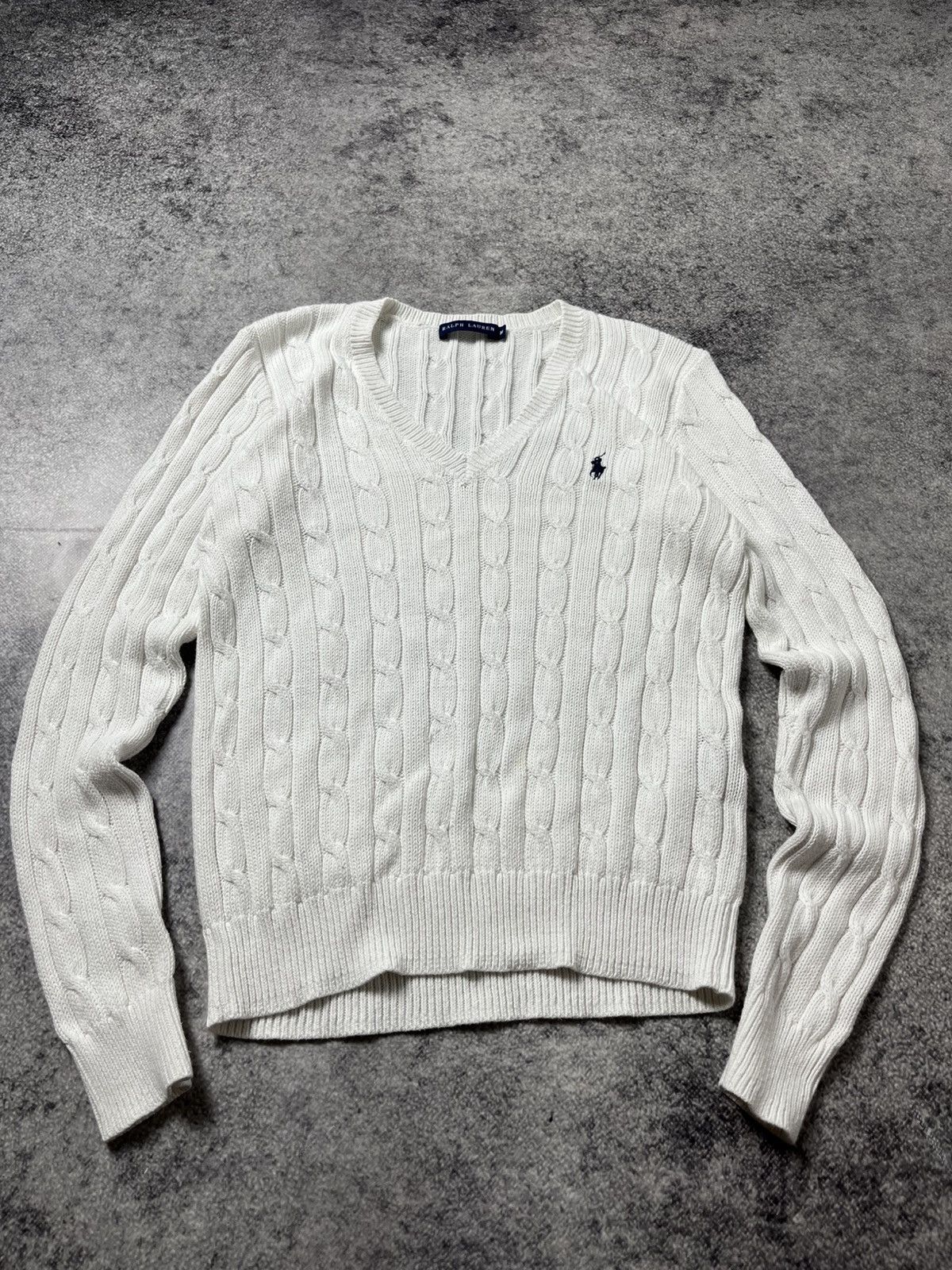 Polo Ralph Lauren 🔥90’s Ralph Lauren Polo Oldmoney Cable Knit Sweater Size M / US 6-8 / IT 42-44 - 1 Thumbnail