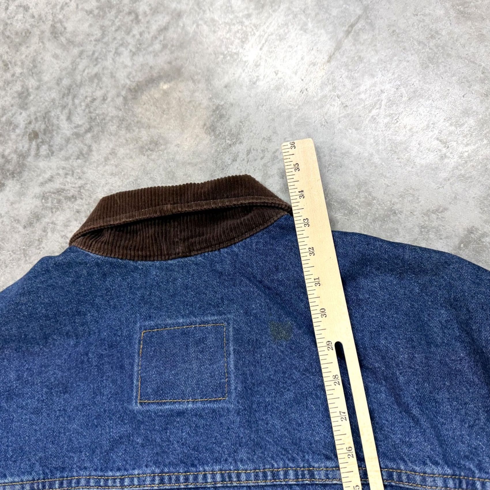Faded Glory Faded Glory Coat Mens L Blue Denim Corduroy Collar Chore Workwear Jacket Size US L / EU 52-54 / 3 - 7 Thumbnail