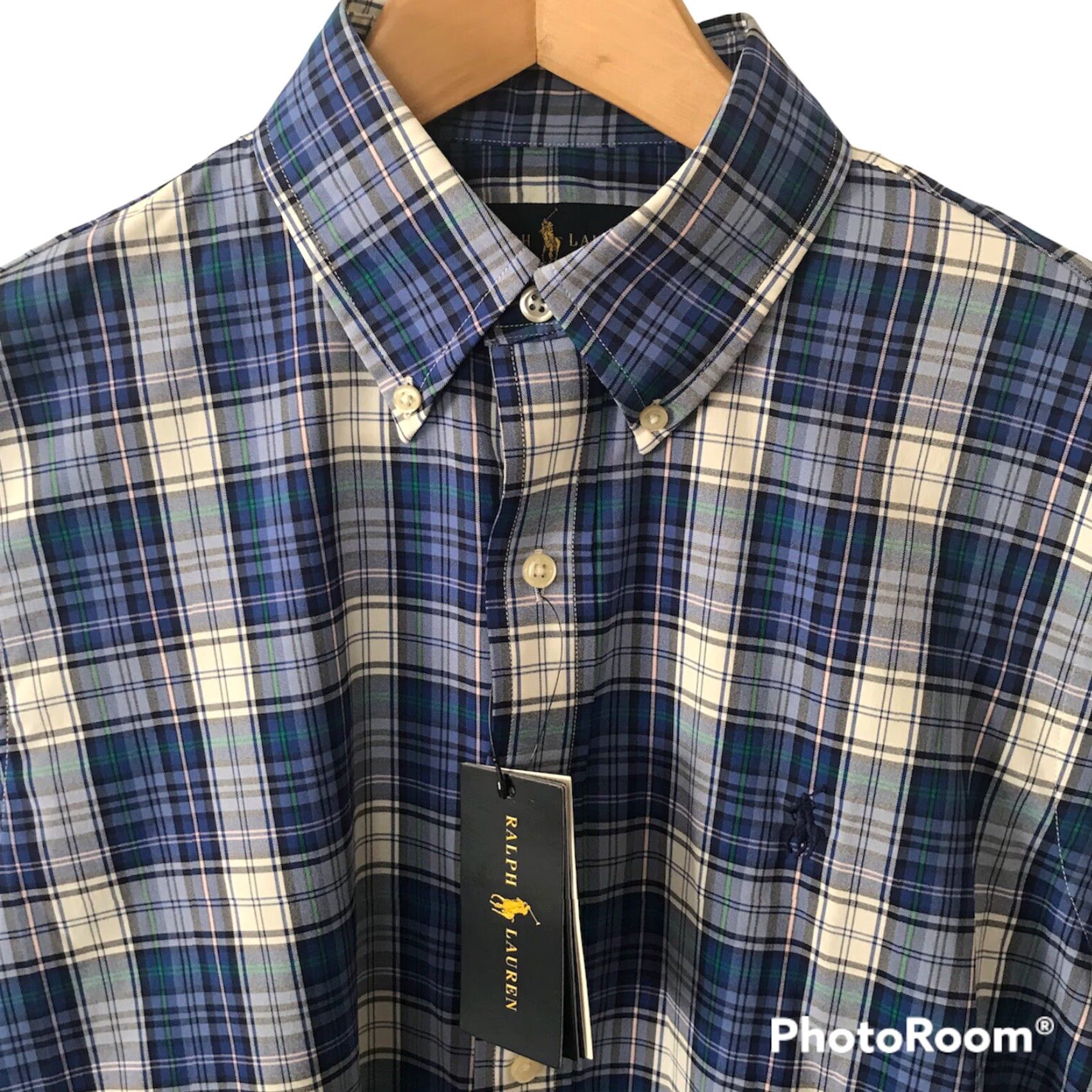 Ralph Lauren Ralph Lauren Performance Shirt Mens Small Nylon Stretch Blue Plaid Wicking 10 Size US S / EU 44-46 / 1 - 3 Thumbnail