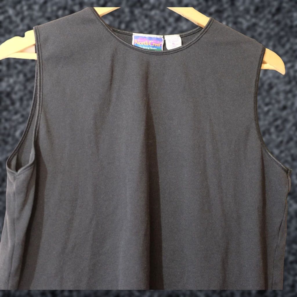 Vintage North Crest Tank Top Black Crew Neck Stretch Size XL Women Size XL / US 12-14 / IT 48-50 - 1 Thumbnail