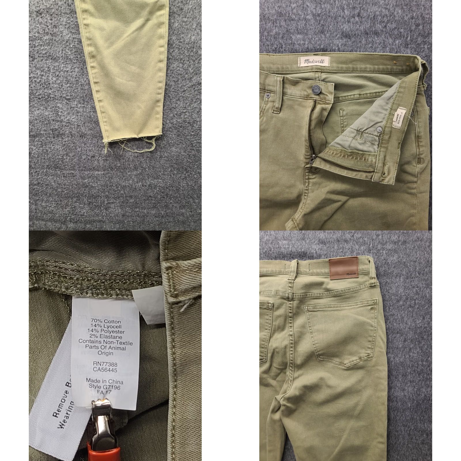 Madewell Madewell Jeans Womens 28x28 9" High Rise Skinny Denim Stretch Bohemian City Preppy" Size 28" / US 6 / IT 42 - 8 Thumbnail