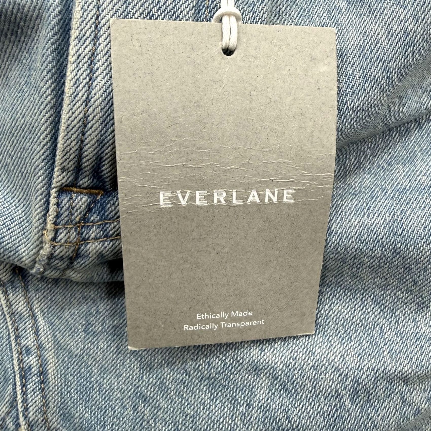 Everlane Everlane Reconstructed Denim Skirt Womens 25 High Rise Light Blue Wash Raw Hem A-Line Pockets Casual Size 42" / US 20 - 4 Thumbnail