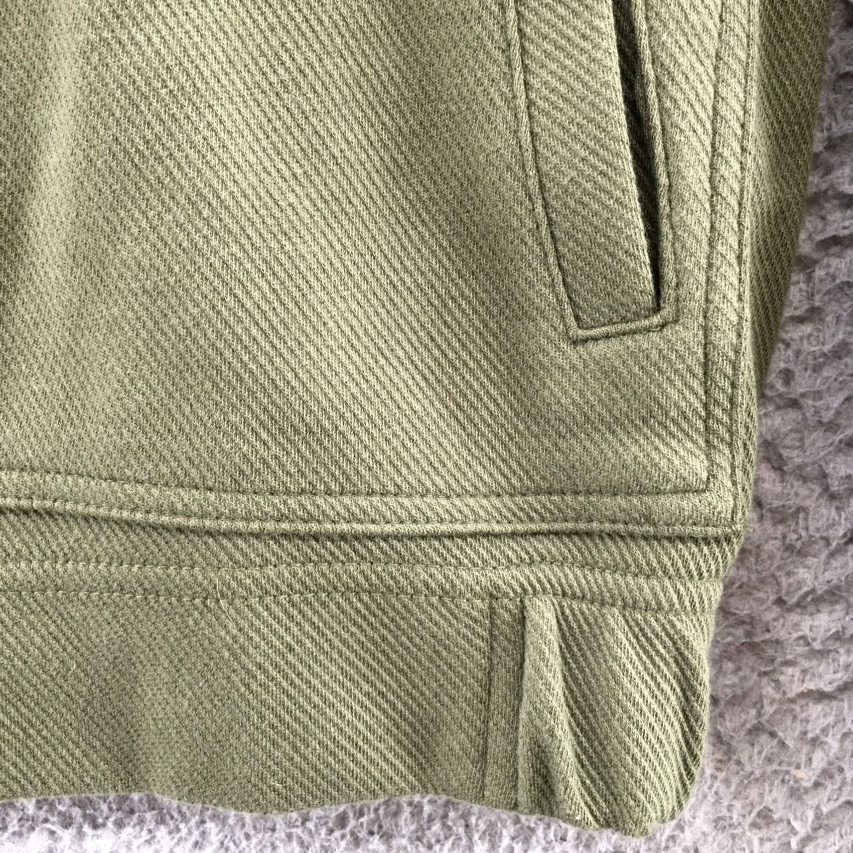 Banana Republic Banana Republic Jacket Womens M Green Cotton Blend Pockets Collared Shirt Coat Mid-Length Button Up Size M / US 6-8 / IT 42-44 - 7 Thumbnail