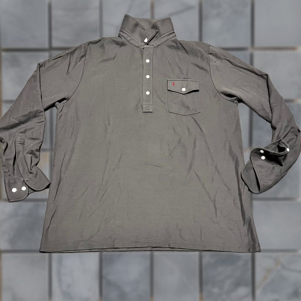 Vintage Criquet Polo Shirt Mens XL Grey Long Sleeve 100% Pima Cotton Solid Golf Size US XL / EU 56 / 4 - 1 Thumbnail