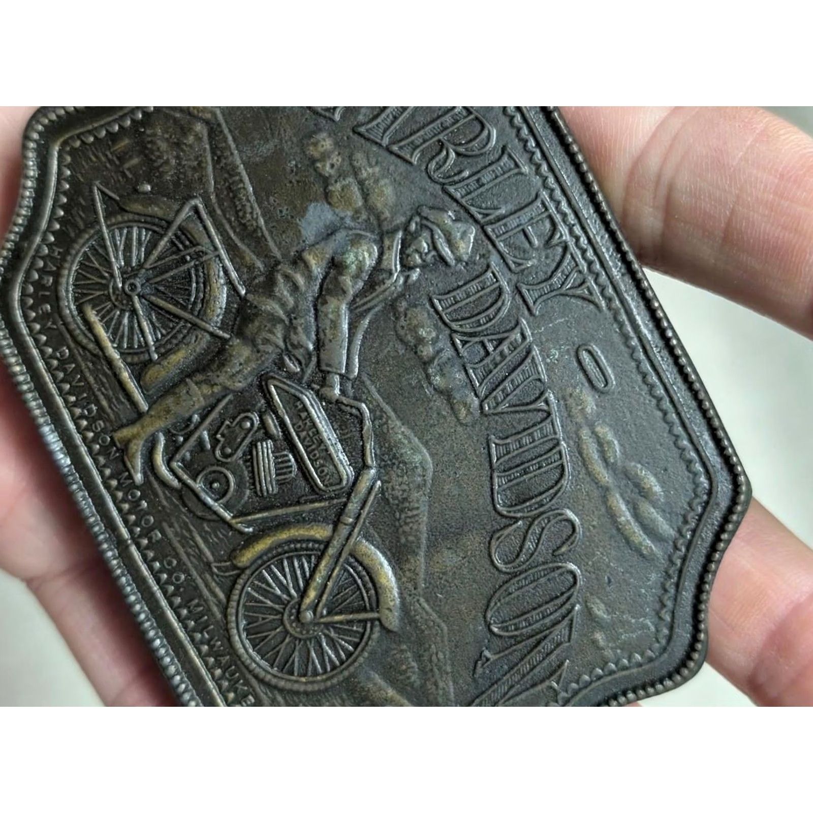Harley Davidson VINTAGE HARLEY DAVIDSON belt buckle BRASS 1970s biker motorcycles western Mens Size ONE SIZE - 3 Thumbnail