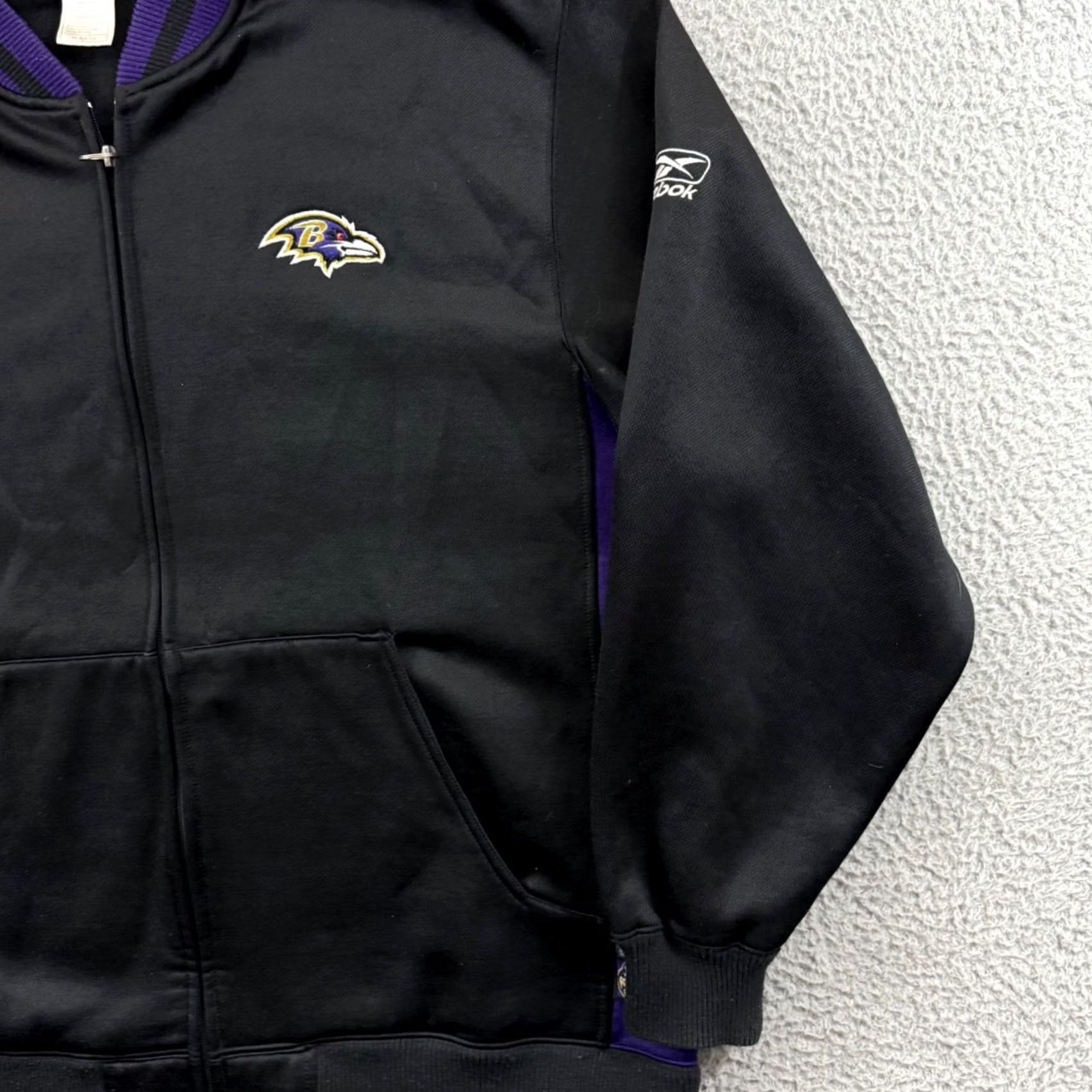 Reebok VINTAGE Reebok Baltimore Ravens Jacket Mens XL Black NFL Football Sport Zip Y2K Size US XL / EU 56 / 4 - 5 Thumbnail