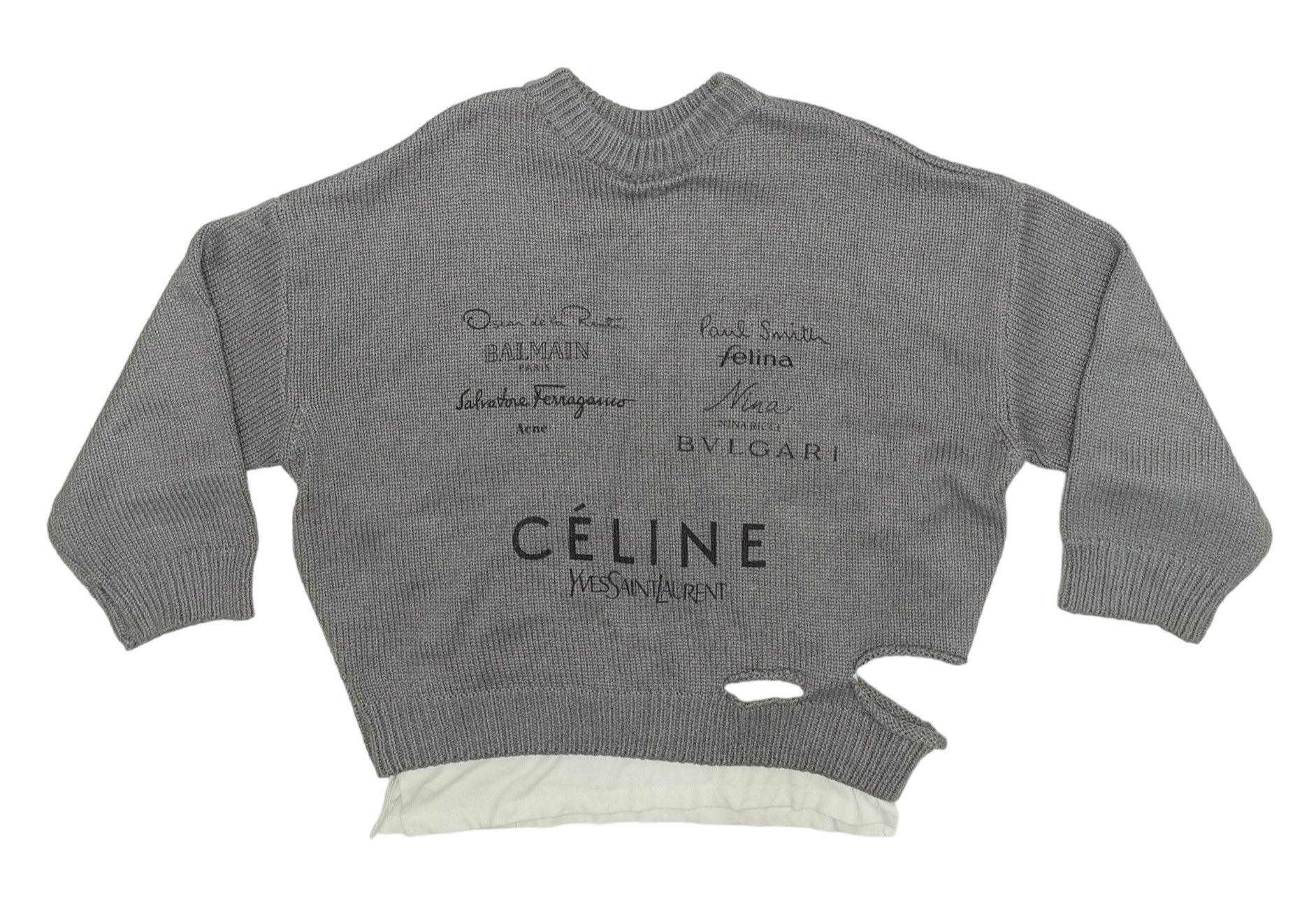 WE Fashion GG Own Fashion Big Logo Multi Brand Luxury Knit Sweatshirt Size XL / US 12-14 / IT 48-50 - 1 Thumbnail