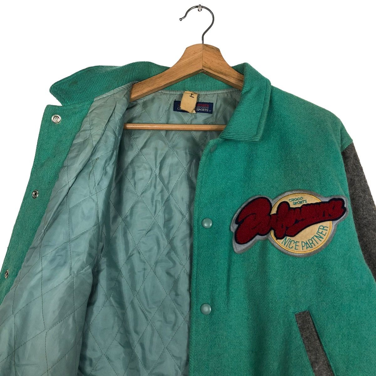 Japanese Brand 🔥VINTAGE VARSITY BOMBER JACKET CROCODILE SPORTS BIG LOGO Size US M / EU 48-50 / 2 - 12 Thumbnail