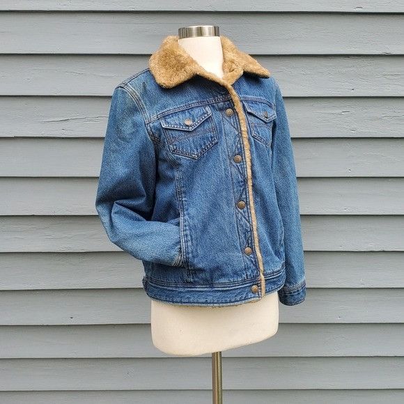 Vintage 90s Y2k Bratz Blue Jean Midi Mid Length Belted Trench