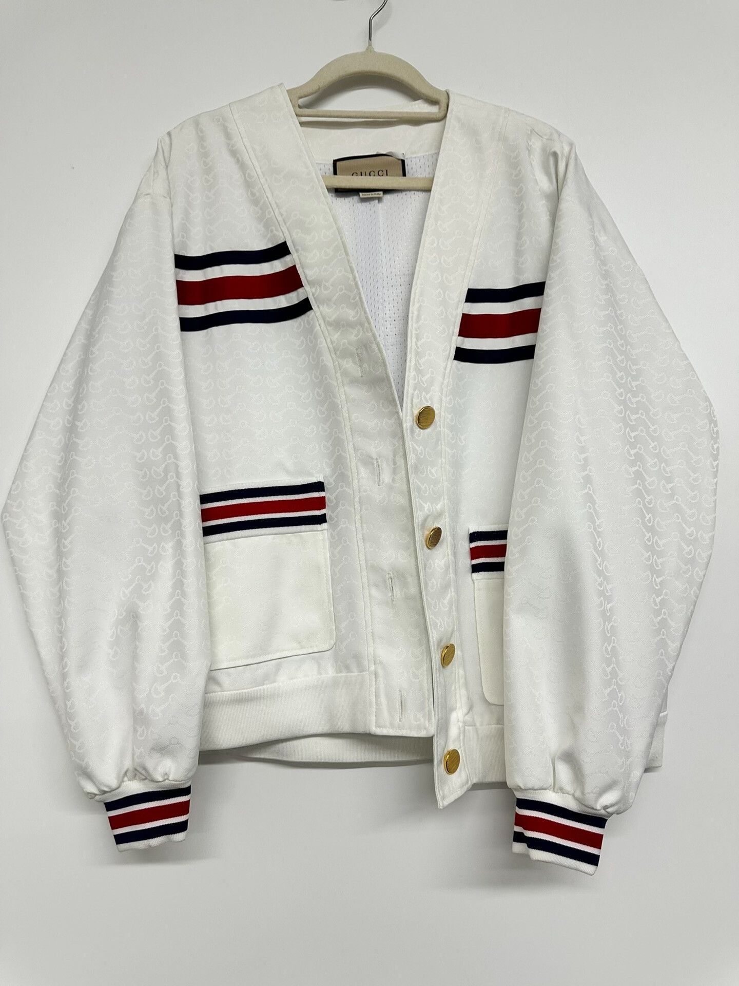Gucci Gucci White Striped Button Jacket Size US S / EU 44-46 / 1 - 1 Thumbnail