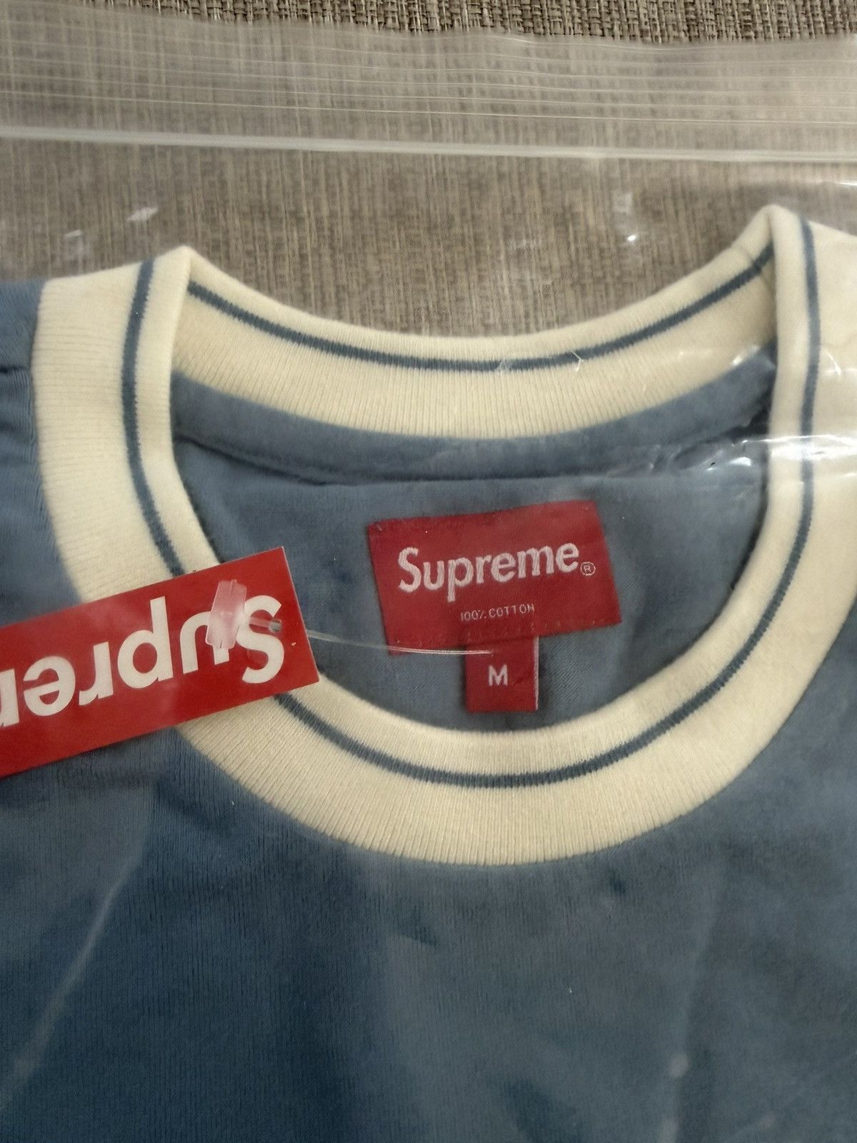 Supreme Supreme Ribbed Pocket Tee SS18 Slate Vintage Medium Size US M / EU 48-50 / 2 - 5 Thumbnail