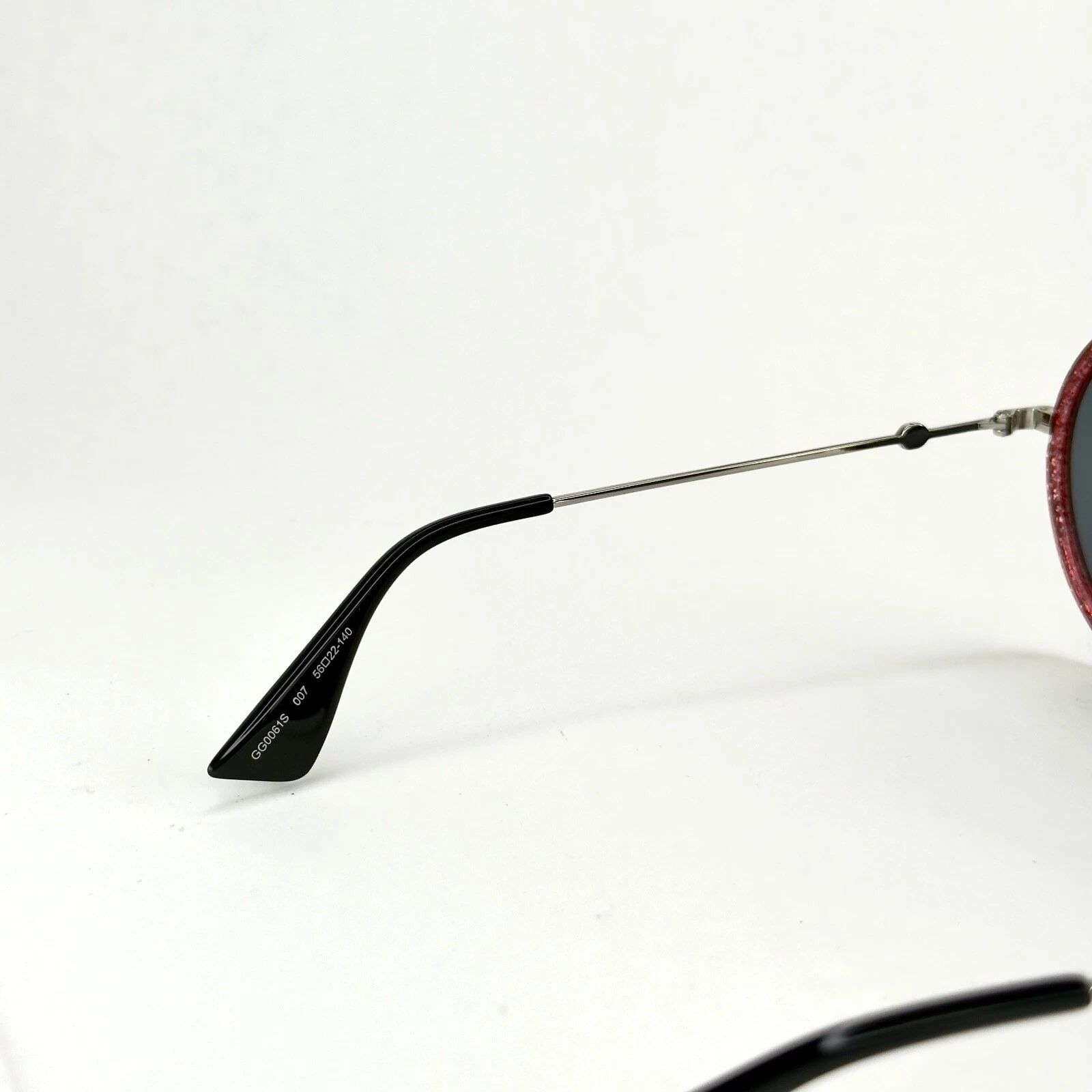 Gucci GUCCI GG0061S 0061 Silver Pink Round Metal Sunglass 007 Size ONE SIZE - 2 Thumbnail
