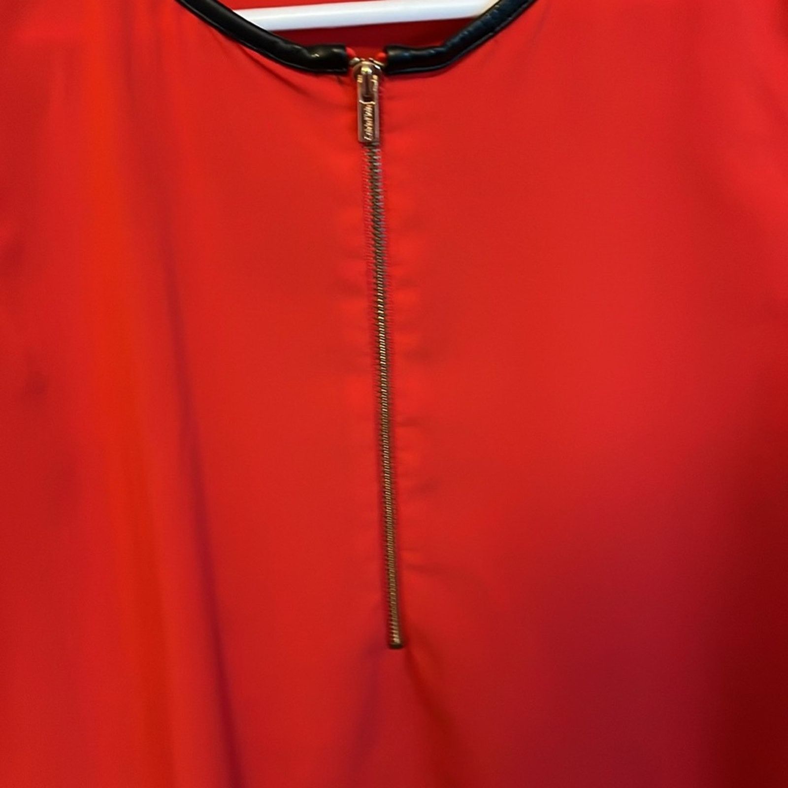 Calvin Klein Calvin Klein Red sleeveless Top with Black Trim Size S / US 4 / IT 40 - 3 Thumbnail
