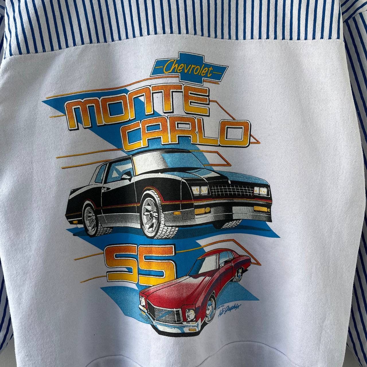 Vintage Vintage 1986 Chevrolet Monte Carlo SS Striped Sweatshirt L Size US S / EU 44-46 / 1 - 3 Thumbnail