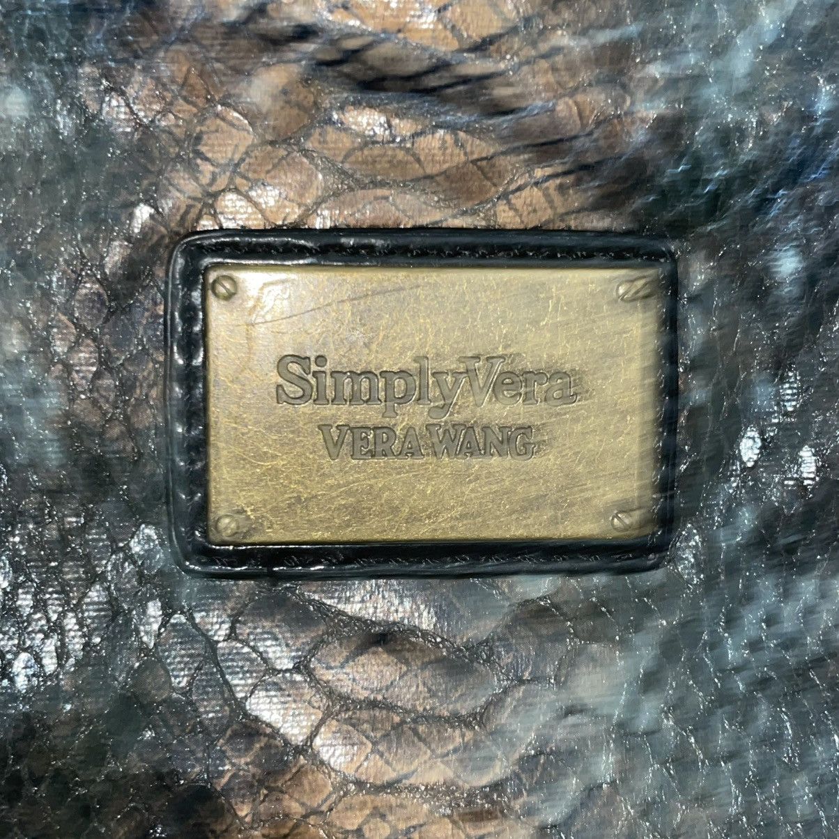 Vera Wang Shiny Snakeskin Iridescent Purse! Size ONE SIZE - 5 Thumbnail