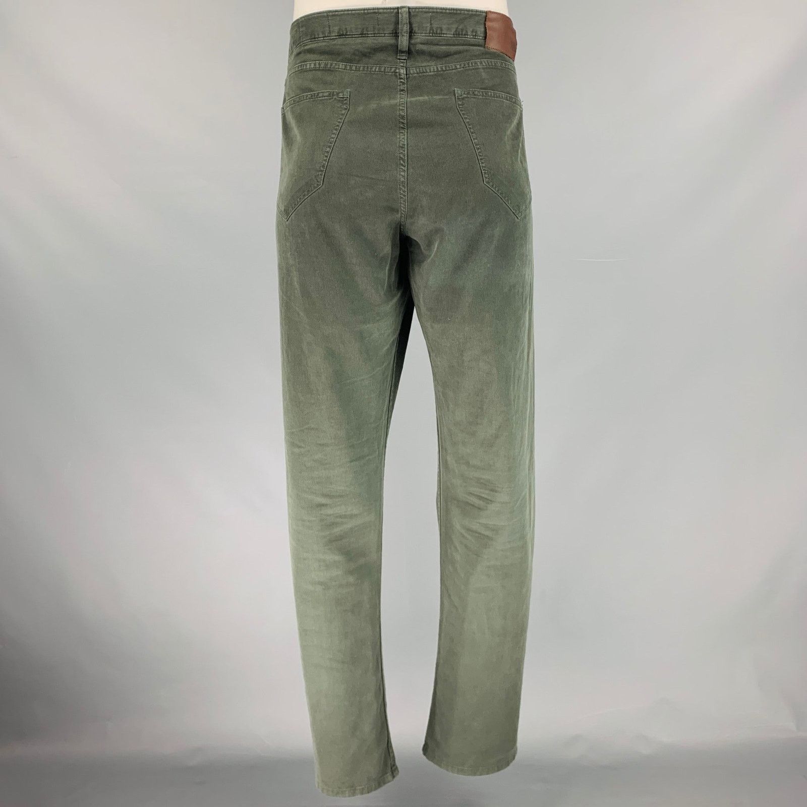 Billy Reid BILLY REID Ashland- Green Grey Cotton Jean Cut Casual Pants Size US 38 / EU 54 - 2 Thumbnail