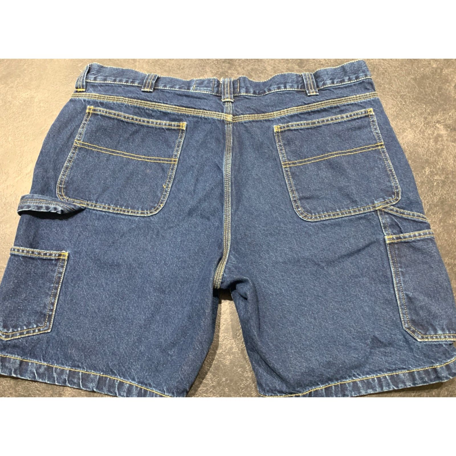 Denime RedHead Men Denim Carpenter Shorts Size 42 Blue Casual Workwear 90s Inspired Size US 42 / EU 58 - 2 Thumbnail