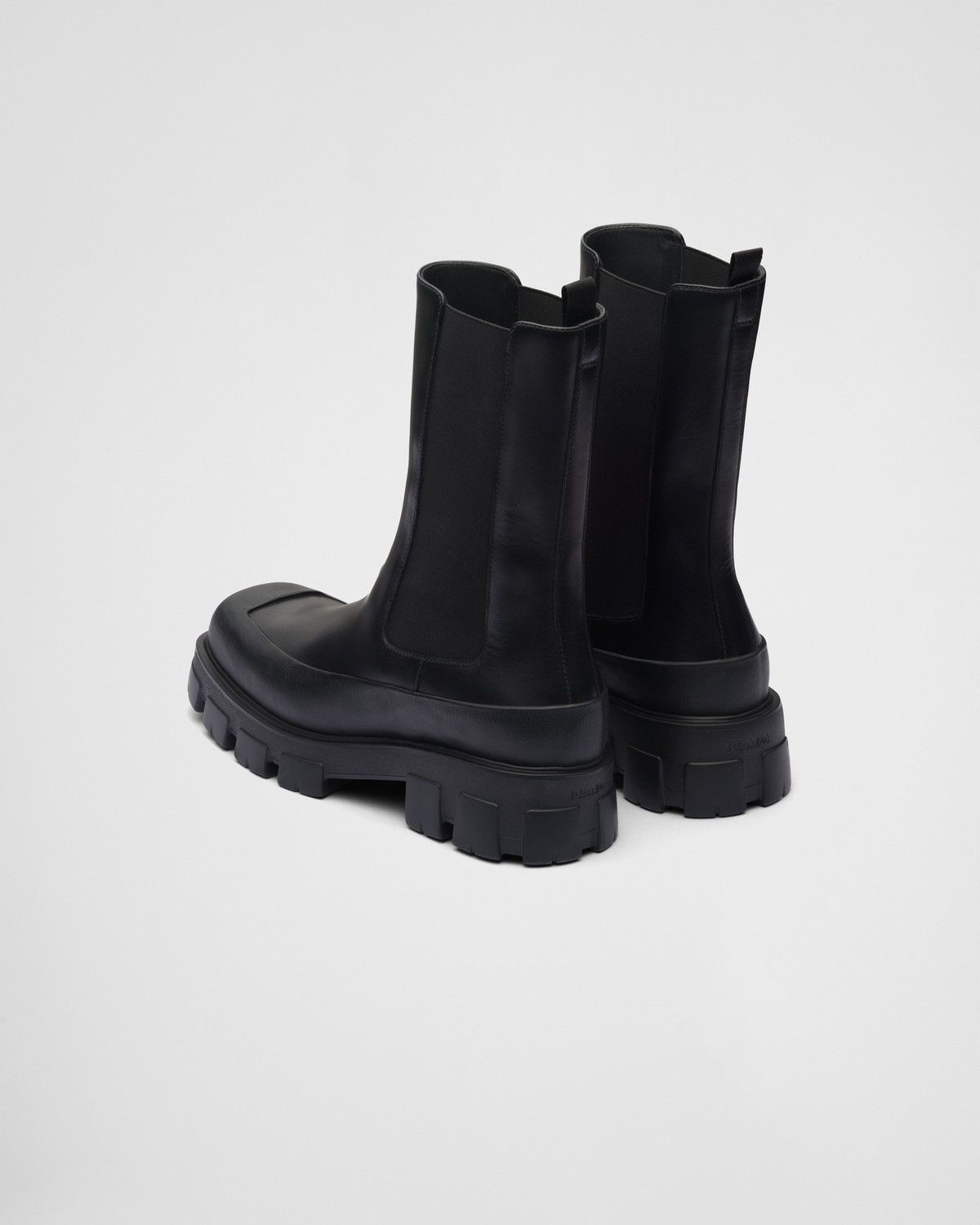 Prada o1la1rc1a0925 Leather Chelsea Boots in Black Size US 11 / EU 44 - 5 Thumbnail