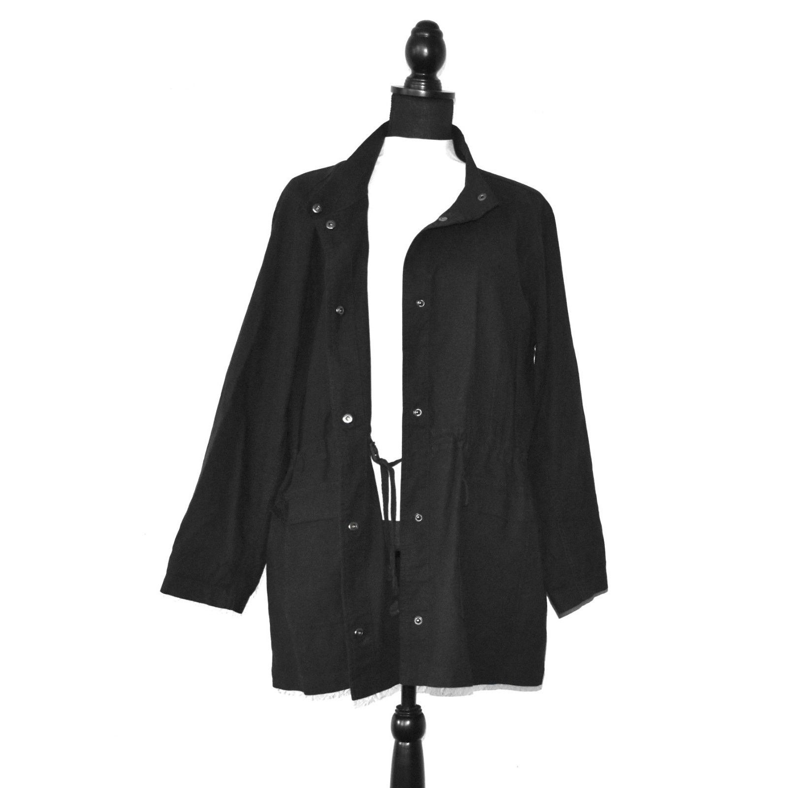 Eileen Fisher EILEEN FISHER Organic Cotton Hemp Stand Collar Jacket Sz XL Size XL / US 12-14 / IT 48-50 - 4 Thumbnail