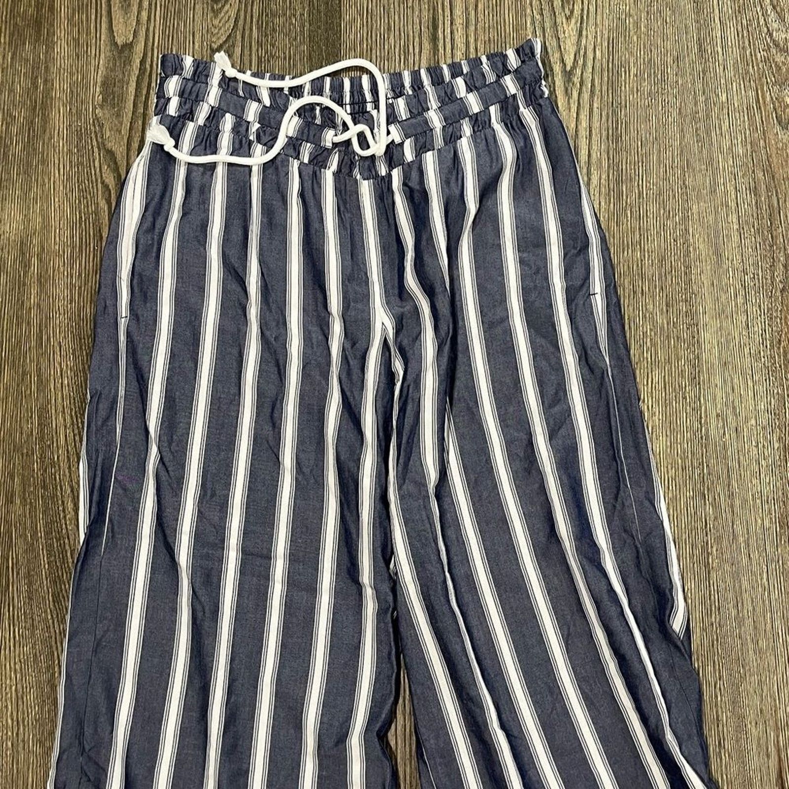 J. Jill NWOT J. Jill Wide Leg Pants Striped High-Rise Tie Front S Size 27" / US 4 / IT 40 - 3 Thumbnail