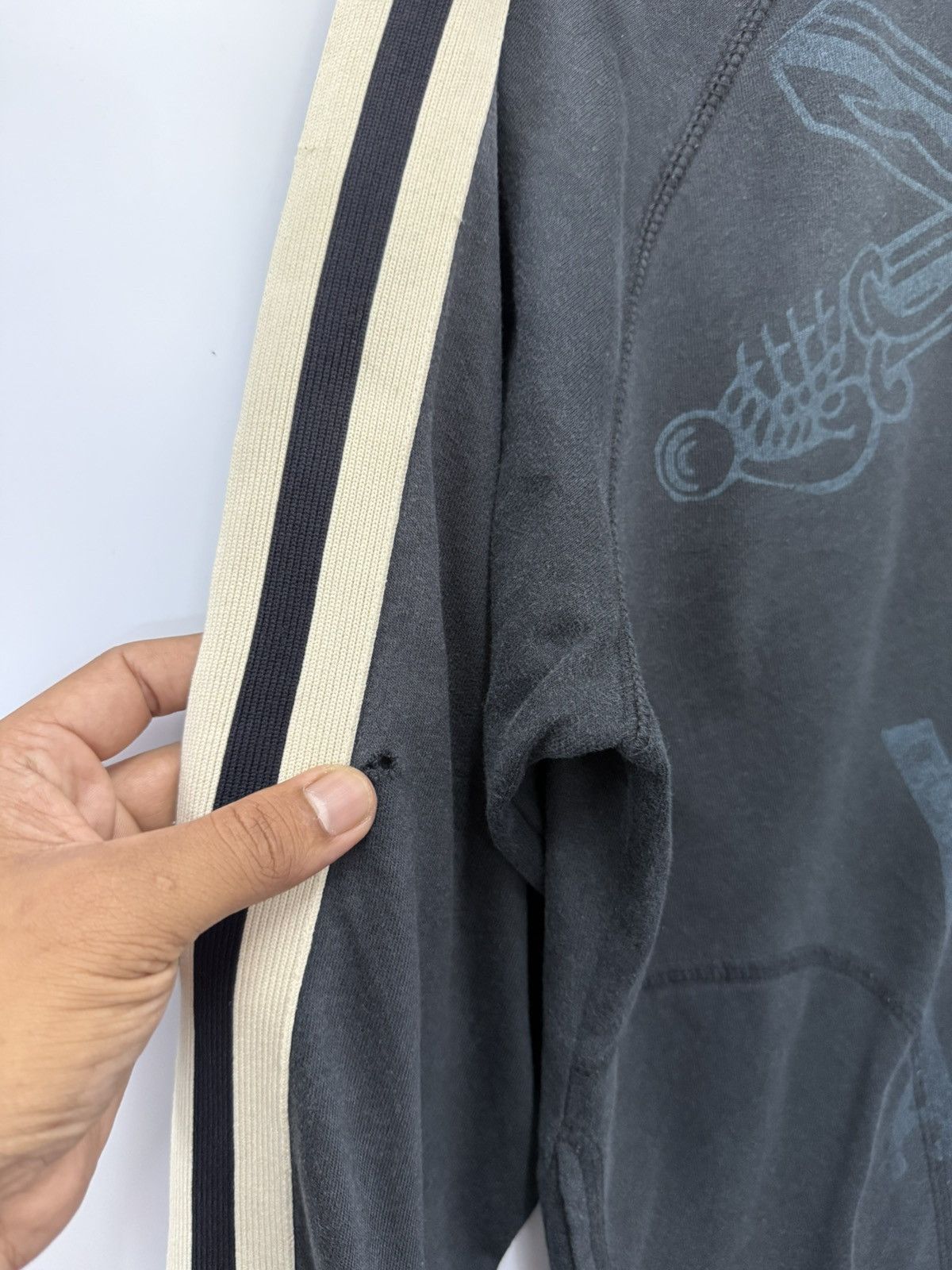 Juicy Couture Jeans × Vintage 🔥 Distressed Juisy Couture USA Zipper Hoodie Sweatshirt - S Size US S / EU 44-46 / 1 - 6 Thumbnail