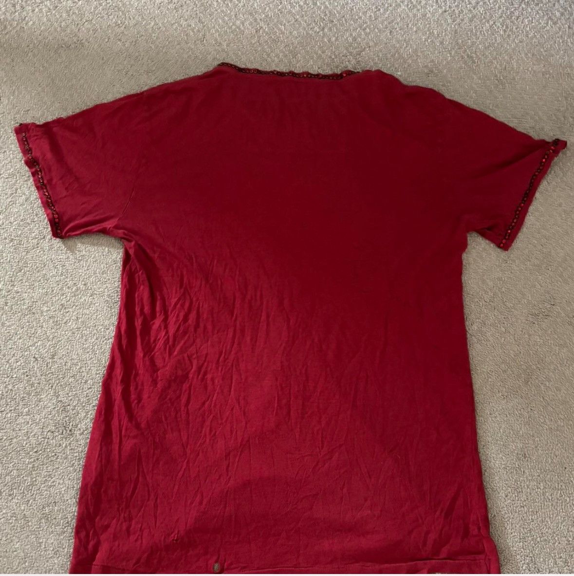 Robins Jeans Robins Jean LA CA Red T shirt Studded Size US L / EU 52-54 / 3 - 3 Thumbnail