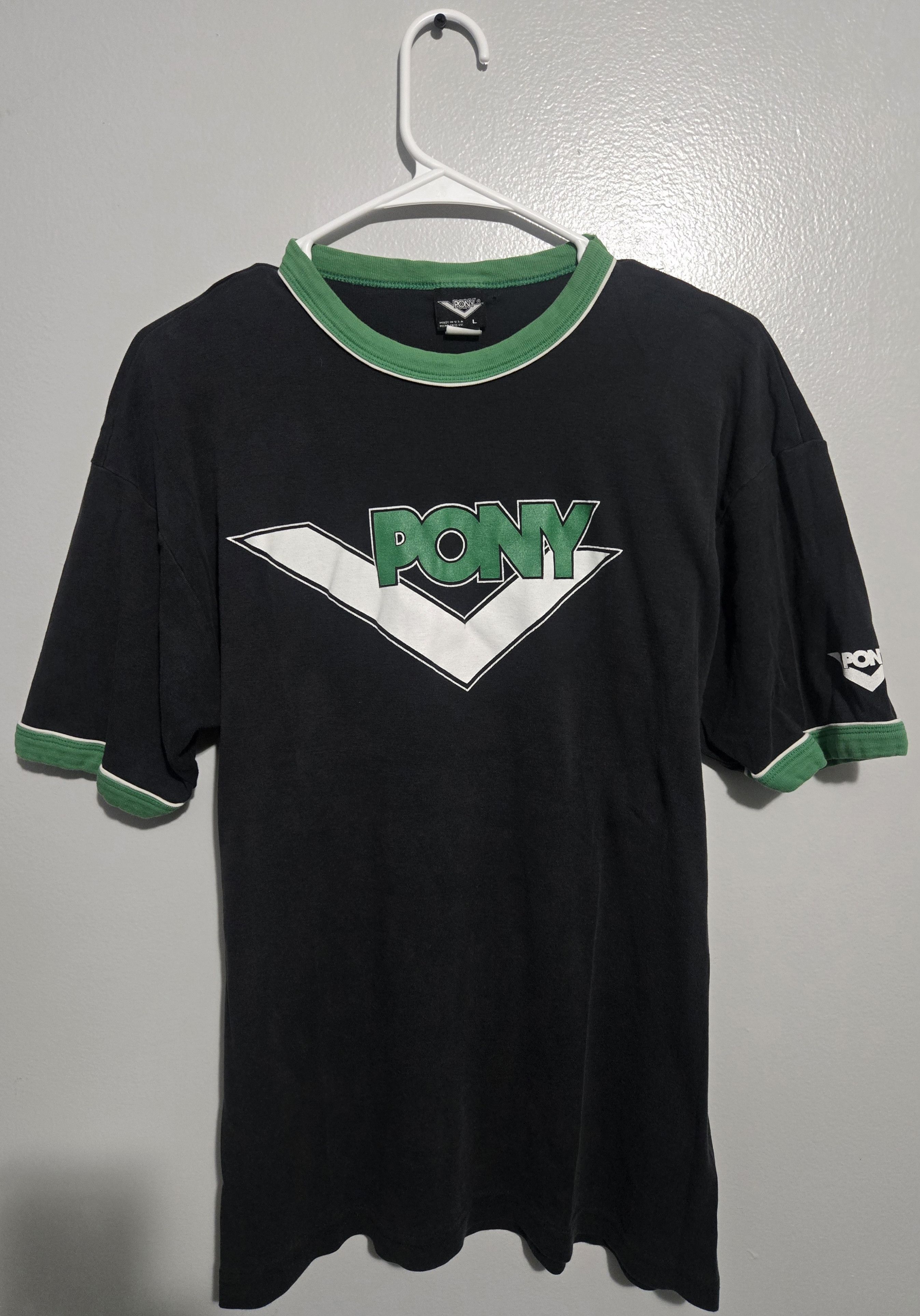 PONY Pony Late 90s/Early 00s Ringer T-shirt Size US L / EU 52-54 / 3 - 1 Thumbnail