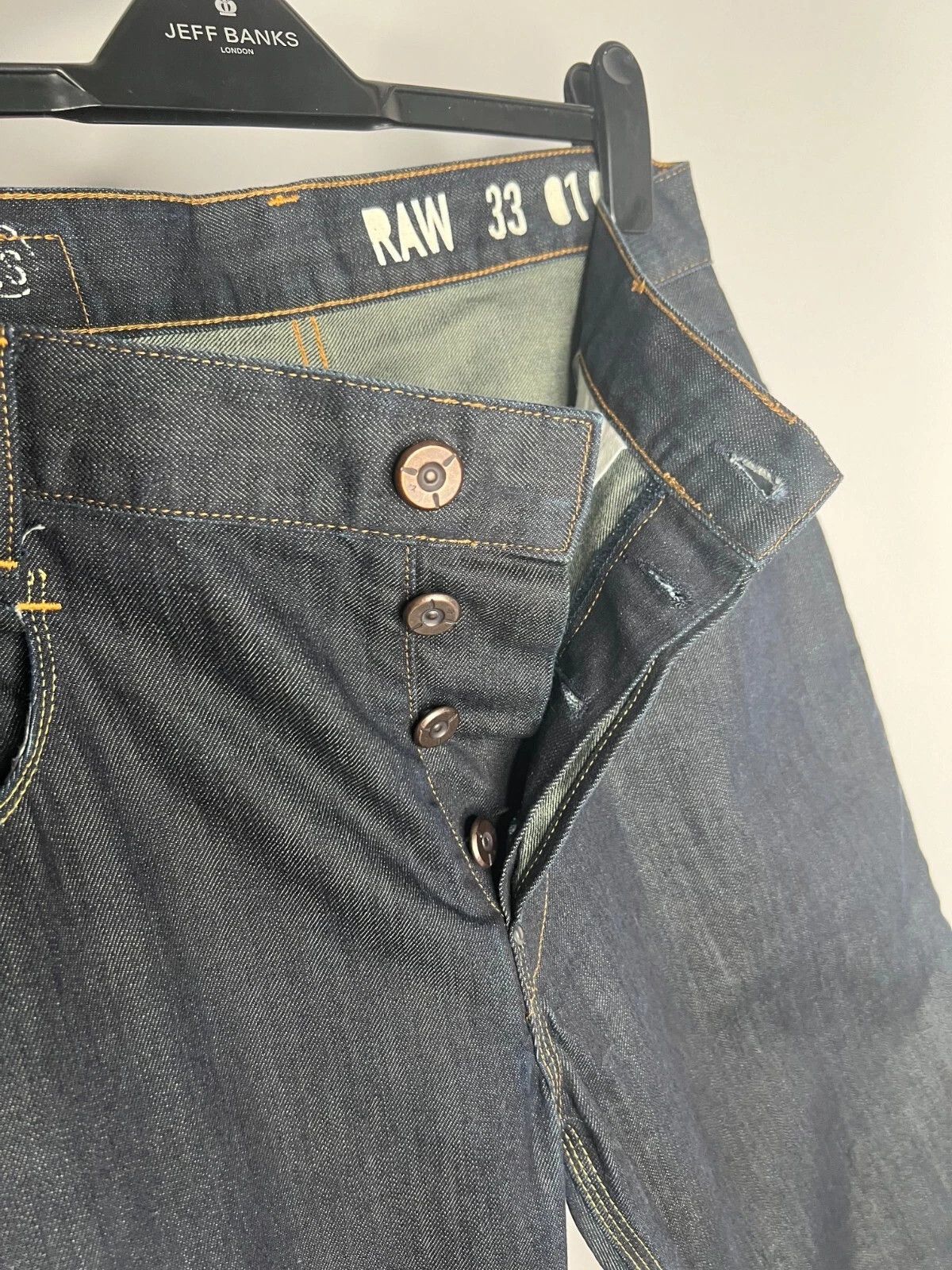 G-Star G-Star Raw 3301 Jeans Navy Blue New Radar Tapered Size US 32 / EU 48 - 11 Thumbnail
