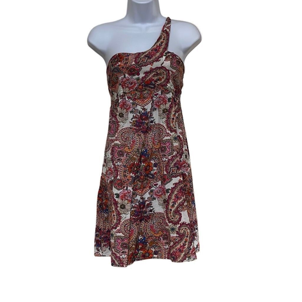 Other OndadeMar Women Small Pink Floral Paisley One Shoulder 100% Size S / US 4 / IT 40 - 1 Thumbnail