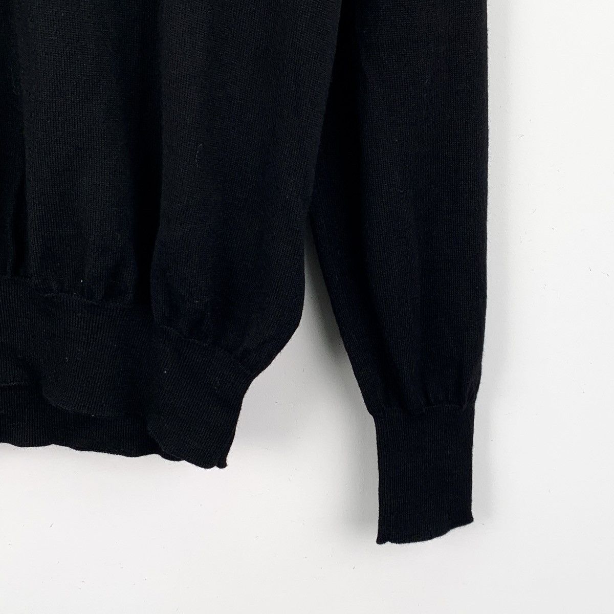 Prada Prada Black Wool Long Sleeve Knit Sweater K26WX Size US L / EU 52-54 / 3 - 4 Thumbnail