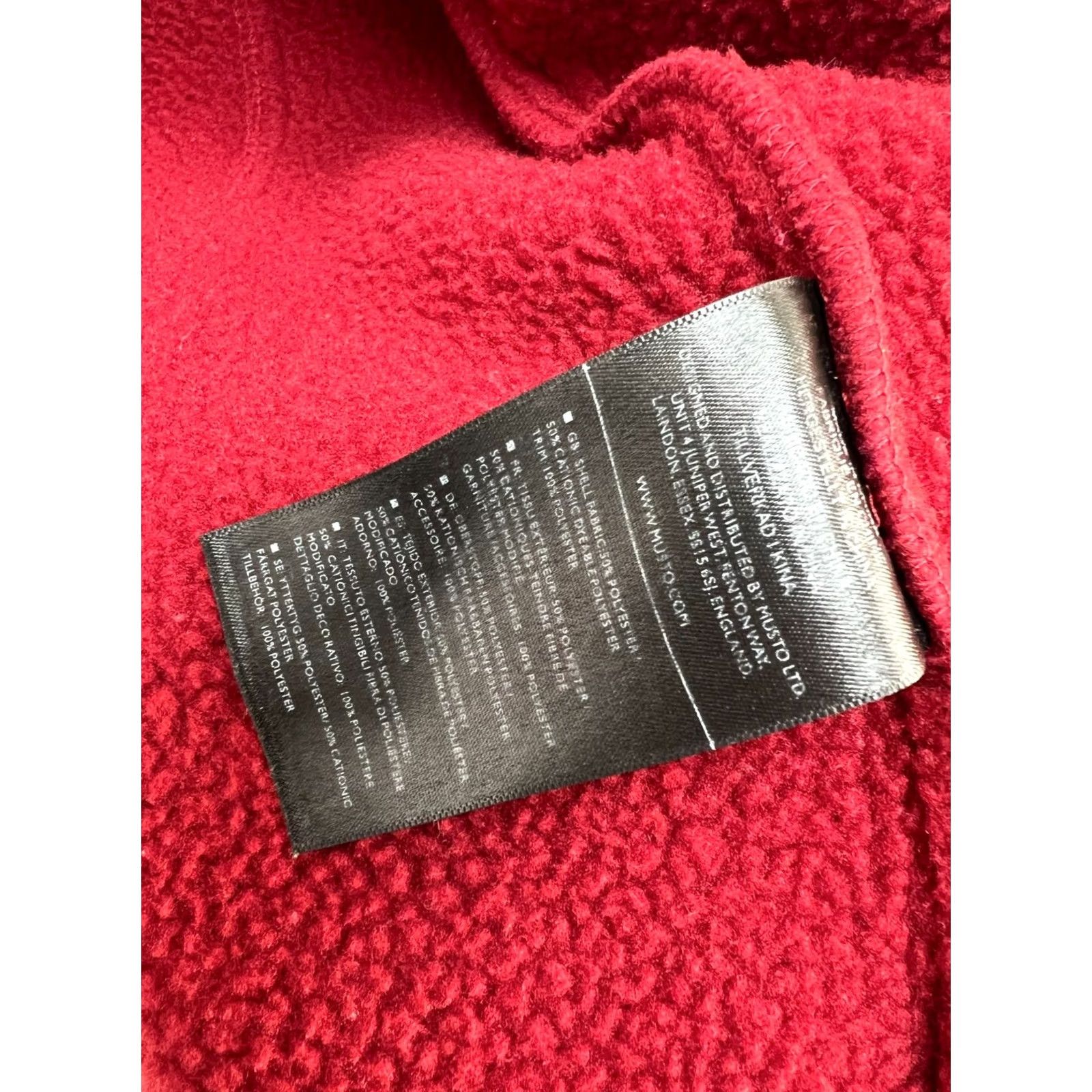 Musto MUSTO Vest Shirt Mens L Dark Red Arctec 360 Fleece Vintage Logo Pattern Solid Jacket Size L Mens Size US L / EU 52-54 / 3 - 3 Thumbnail